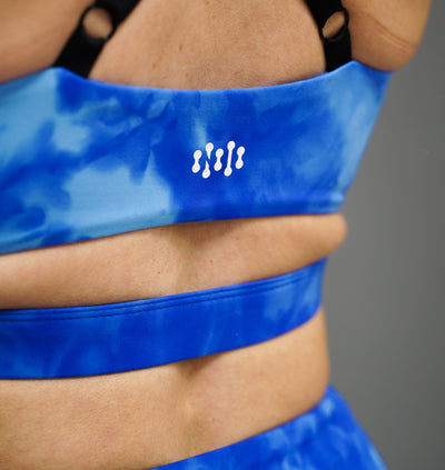 Women’s MAVIK Sports Bra -  Blue Tie dye
