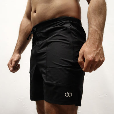 Men's Nylon Gym Shorts in Black